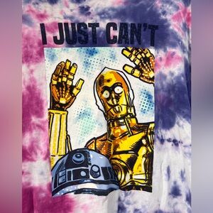 R2D2 C-3PO Disney Parks tie-dye shirt (runs big)